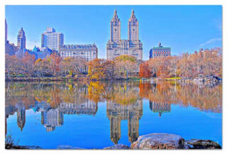 USA New York City Central Park Foliage Reflections 0005